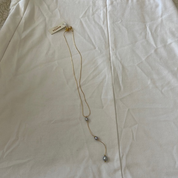 Gold with Purple Pearls Necklace - Picture 1 of 3